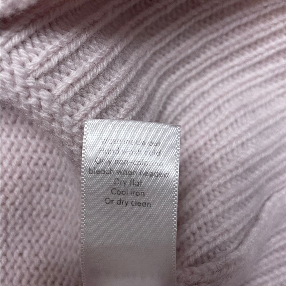 Athleta Bedford Turtleneck Sweater Size XS Wool Cashmere High Low Mock Neck Pink - Picture 12 of 14